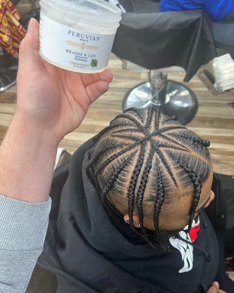 Peruvian white Braid, Loc, and Edge Gel EXTRA HOLD for Relaxed & Natural Hair, 16 oz. (Rosemary)