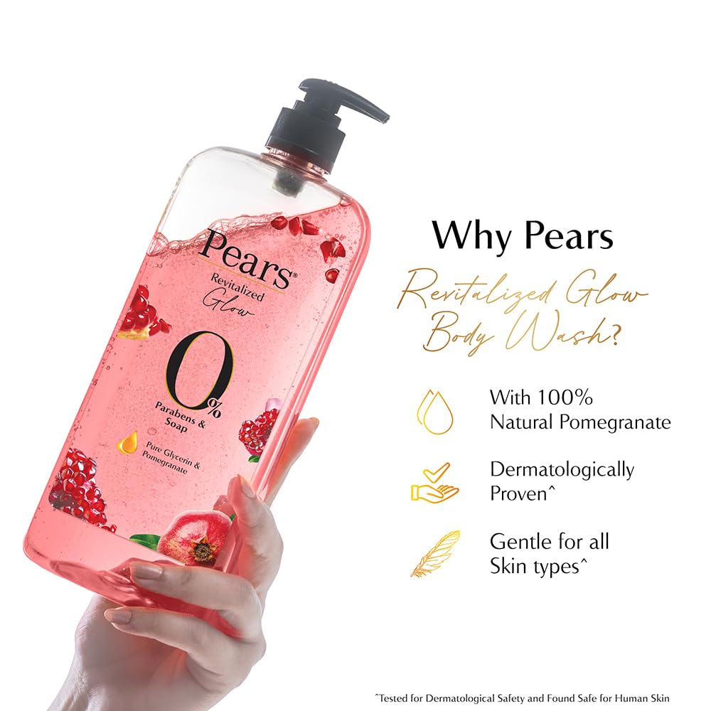 Pears Naturale Body Wash with Glycerin & Pomegranate, 250 ml