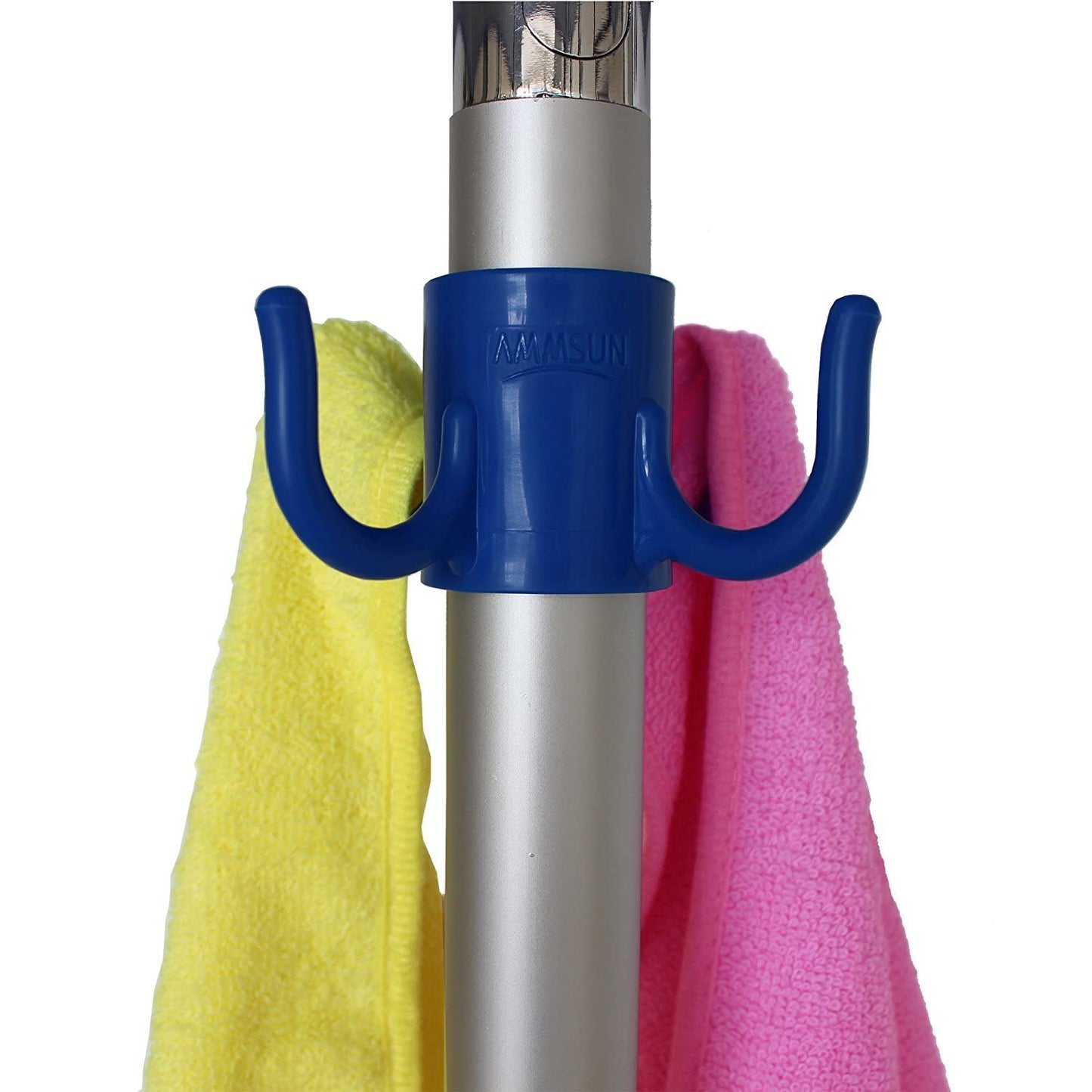 AMMSUN Beach Umbrella Hanging Hook,4-prongs Plastic Umbrella Hook Hanging for Towels /Hats/Clothes/Camera/Sunglasses/ Bags,Fit for Beach,Camping Trips Blue
