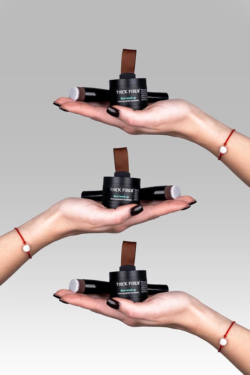 Root Touch Up Set - Hairline Concealer for Thin Hair | Water & Sweat Resistant, Medium Golden Brown