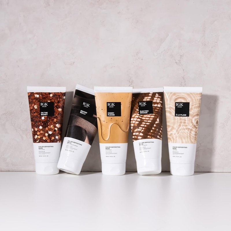 IGK Hair Gloss Toner & Color Depositing Mask | Creamy Beige Semi-Permanent | Vegan + Cruelty Free | Cali Cali