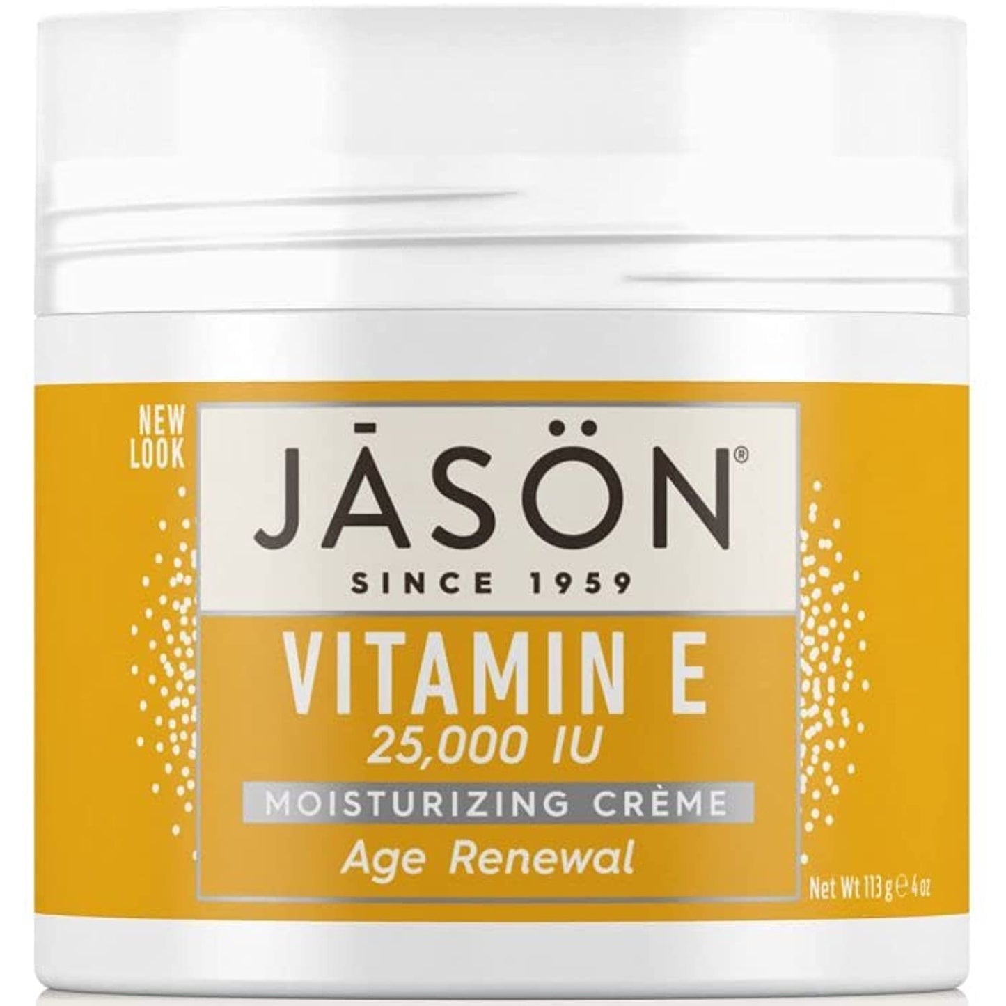 JASON Moisturizing Creme, Vitamin E 25,000, Age Renewal, 4 Oz (Packaging may vary) & Natural Body Wash & Shower Gel, Invigorating Rosewater, 30 Oz