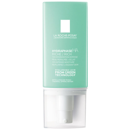 La Roche-Posay Hydraphase HA Rich, Hyaluronic Acid Face Moisturizer for Dry Skin with 72HR Hydration, Oil Free & Non-Comedogenic, 50 ML, 1.69 fl. oz.