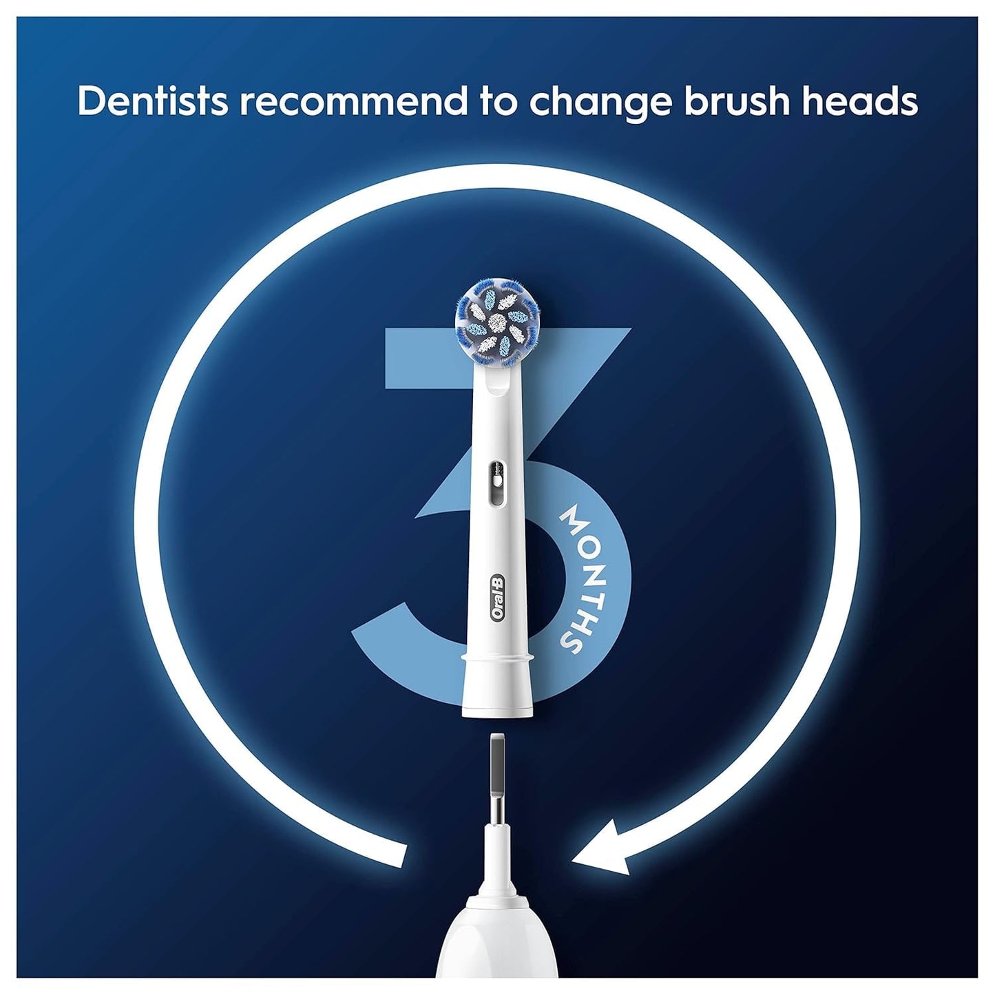 Oral-B Pro Sensitive Clean Replacement Brush Heads, Pack of 4, Extra Soft Bristles, Compatible with Oral-B Electric Toothbrush Handles (International Version)