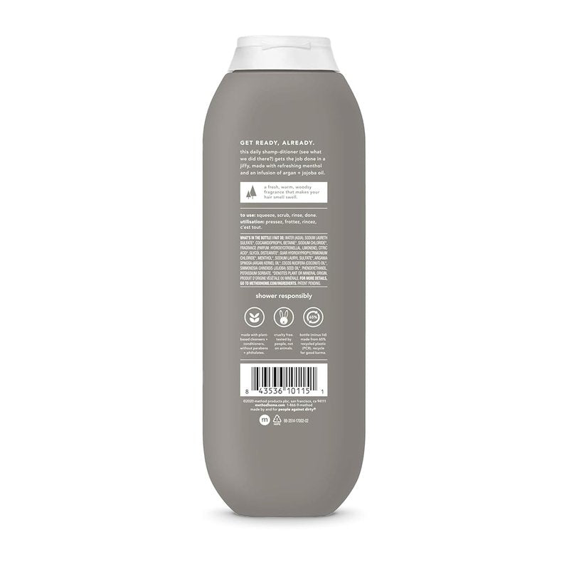 Method Men 2-in-1 Shampoo and Conditioner | Cedar + Cypress - Cleans & Conditions with Argan & Jojoba Oil - 14 oz
