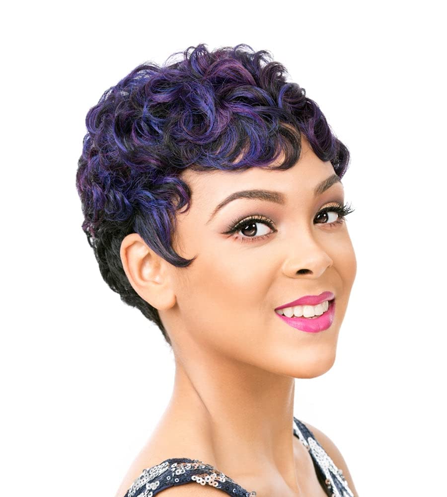 Nuna Synthetic Hair Wig - Natural Dark Extra with Burgundy Highlights | Stylish & Versatile