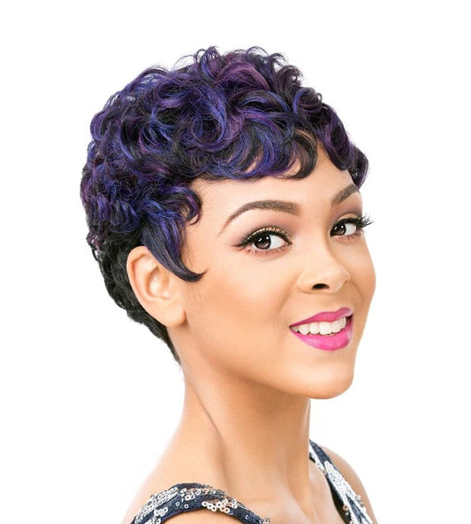 Nuna Synthetic Hair Wig - Natural Dark Extra with Burgundy Highlights | Stylish & Versatile