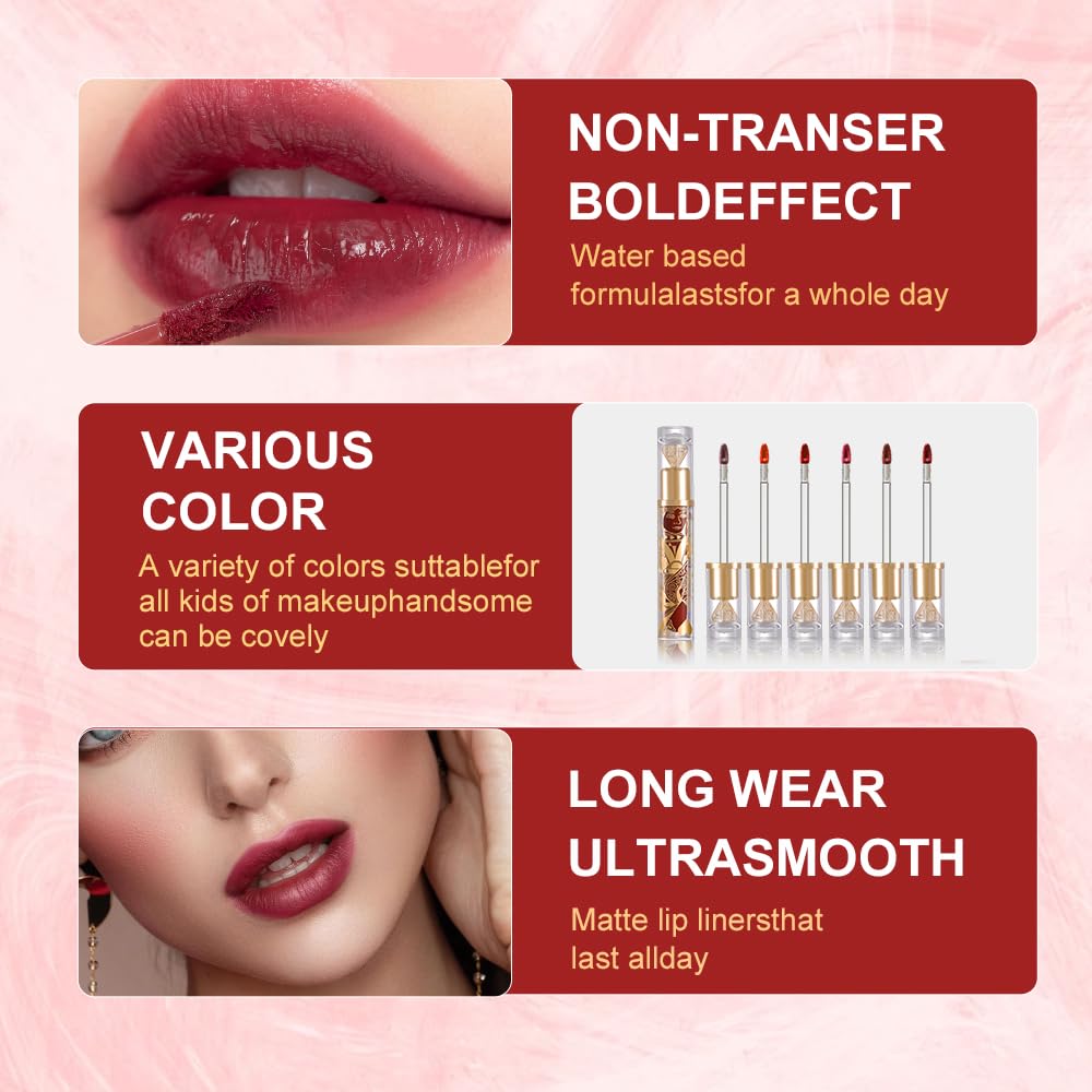 Matte Velvet Lip Stain, Long-Lasting Lip Tint, Waterproof Non-Sticky Lip Color, Transfer-Proof Smudge-Proof Lip Stain, Cloud-Like Soft Blurring Texture with Misty Velvet Finish, Rosewood Nude-81A