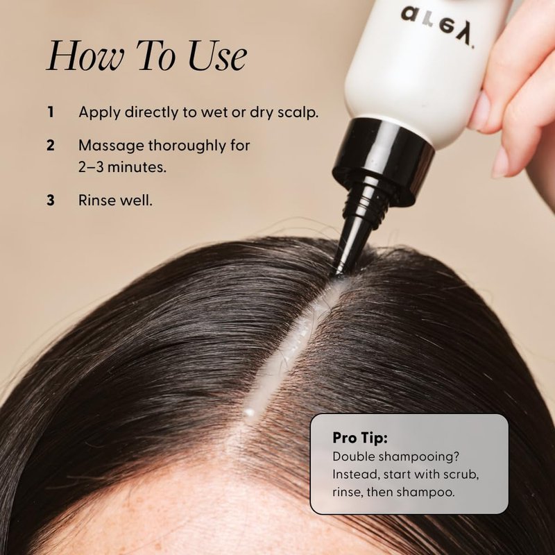 Arey Scrub Scalp Exfoliant | Salicylic, Glycolic & Lactic Acid Scalp Scrub for Buildup & Detox | Clarifying, Color-Safe, Sulfate-Free Scalp Treatment