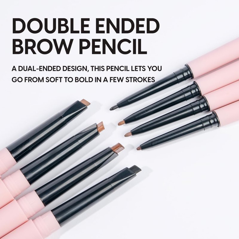 KARA BEAUTY Browfector Double Ended Brow Pencil with Sculpting & Precision Tips, Makeup Eyebrow Pencils for Women, Brow Tint, Eye Makeup & Eyebrow Pen for Shaping & Defining Brows (Soft Brown)