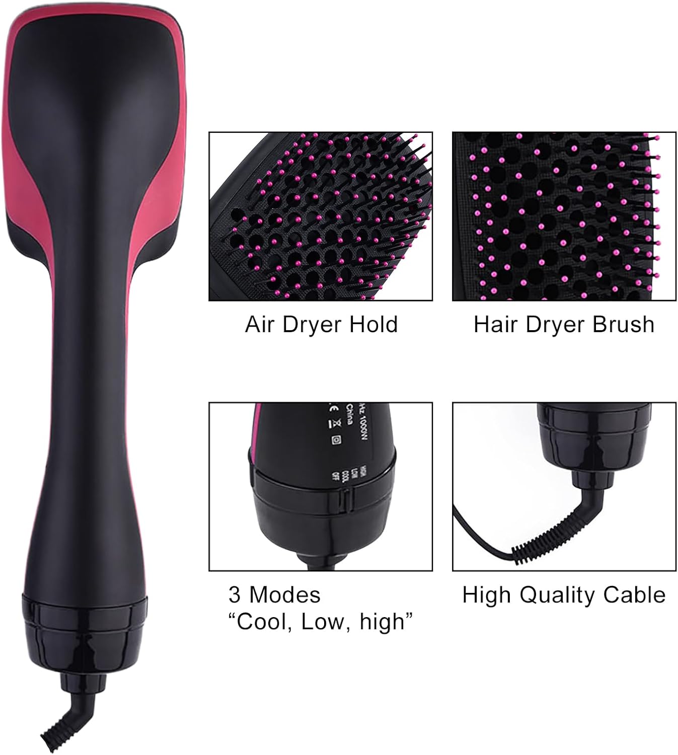 2 in 1 Hair Dryer & Styler - One Step Brush Straightener with Negative Ion Technology | Fast Drying & Smoothing