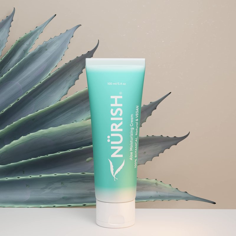 NURISH Advanced Moisturizer with Micro Hydro Beads| Natural & Vegan | Hand & Body Moisturizer for Normal & Dry Skin | Non-Comedogenic | Use 1/4 as much as other creams | Travel Freindly 3.4 oz