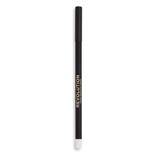 Makeup Revolution Eyeliner Pencil - Highly Pigmented Vegan Formula for Smokey Eyes | White, 1.3g