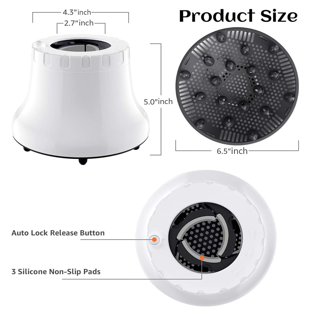Universal Hair Diffuser Hair Dryer Diffuser Attachment for Curly Wave Thick and Nature Hair Profession Blow Dryer Diffuser Attachment Use Honeycomb Element Adjustable to 1.4-2.6 inch for Dryer Nozzle
