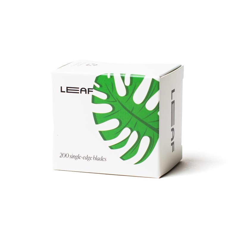 Leaf Shave Single-Edge Safety Razor Blades - Platinum-Coated Stainless Steel Refills for Twig & Thorn | 200 Count