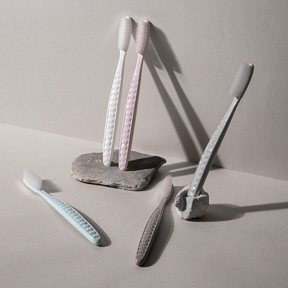 WANGTA Basic Stone – Extra Large Toothbrush – 1.6 inch (4 cm) Wide Head | 4,000 Bristles for Deep Cleaning & Gum Care | Made in Korea Premium Oral Care (10 Pack)