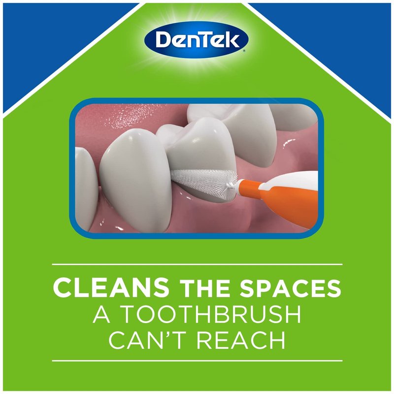 DenTek Easy Brush Interdental Cleaners, Between Teeth Brushes for Plaque Removal, Dental Picks for Oral Care, Mint, 16 Count (Pack of 10)