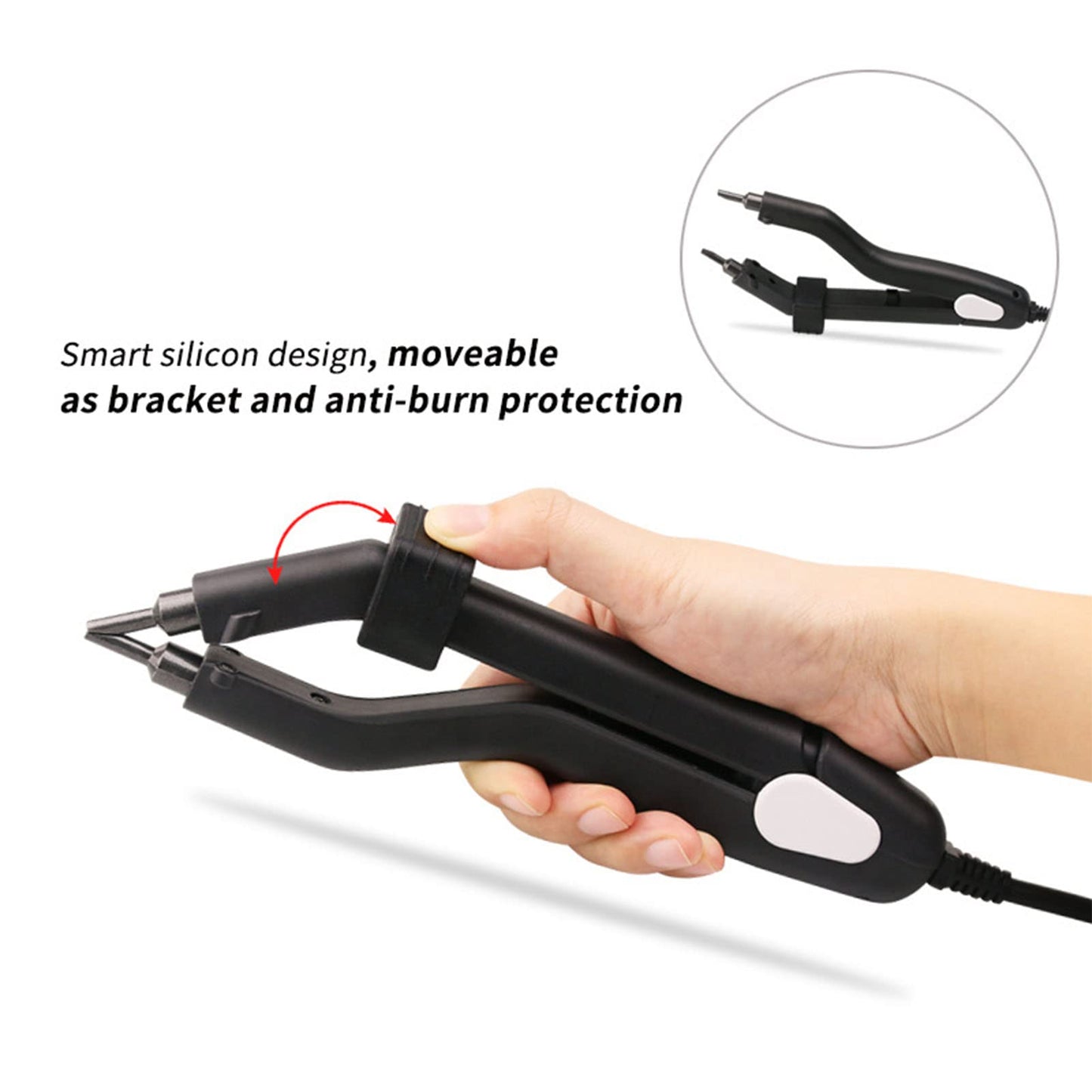 Professional Hair Extensions Tool Hair Connector, Fusions Hair Extensions Tool Professional Fusions Heat Iron Connector for Hair Extensions 100‑240V(#2)
