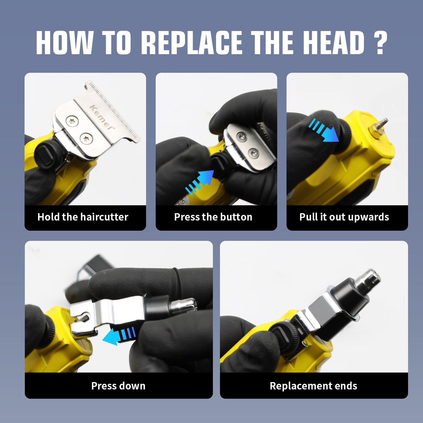 KEMEI Professional 3-in-1 Complete Grooming Tools for Men, Cordless Beard Trimmer, Electric Facial, Ear & Nose Trimmer, Rechargeable Hair Clippers, Gifts for Men