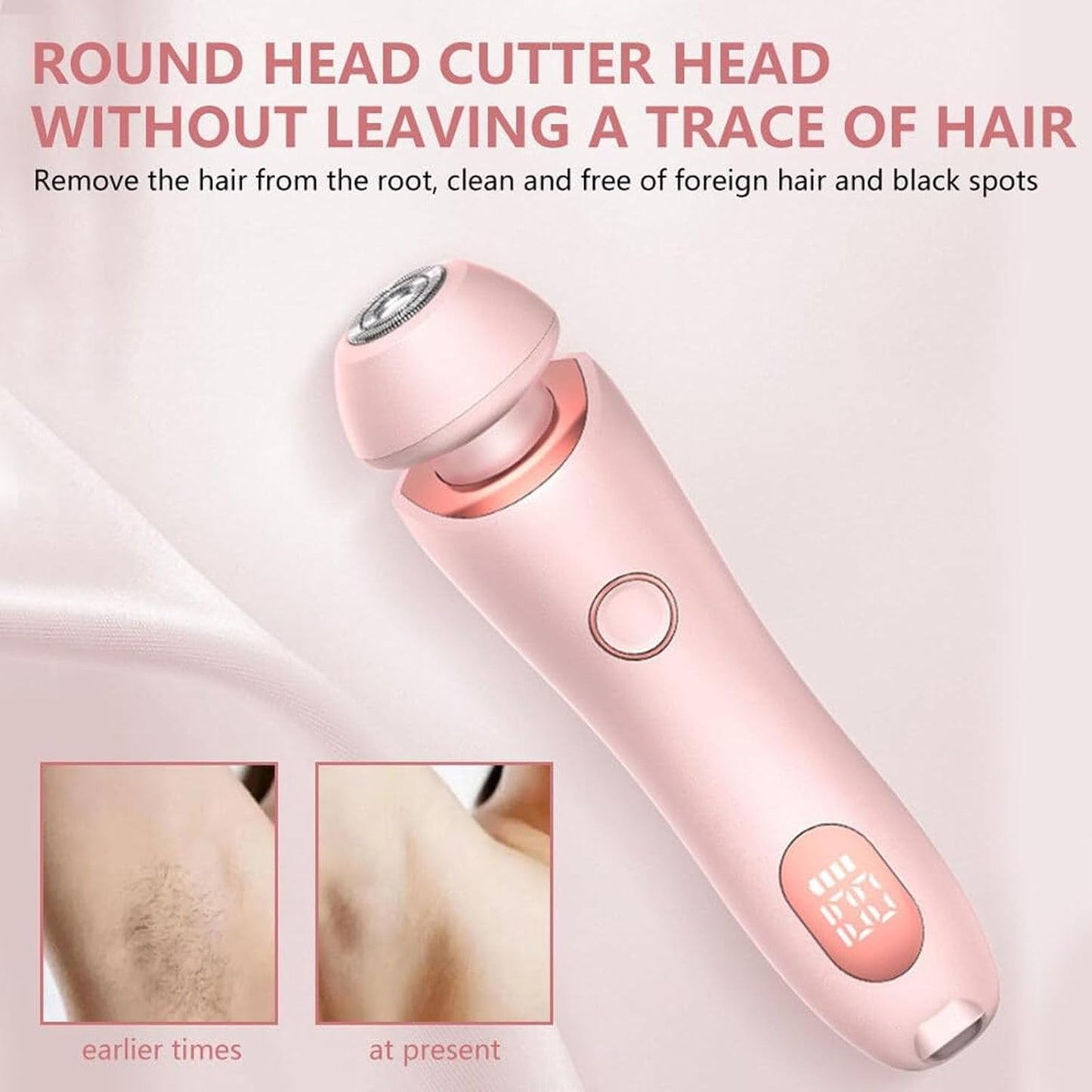 Electric Shaver for Women - 2 in 1 Wet & Dry Waterproof Bikini Trimmer | Silk Glide Pro with Removable Head