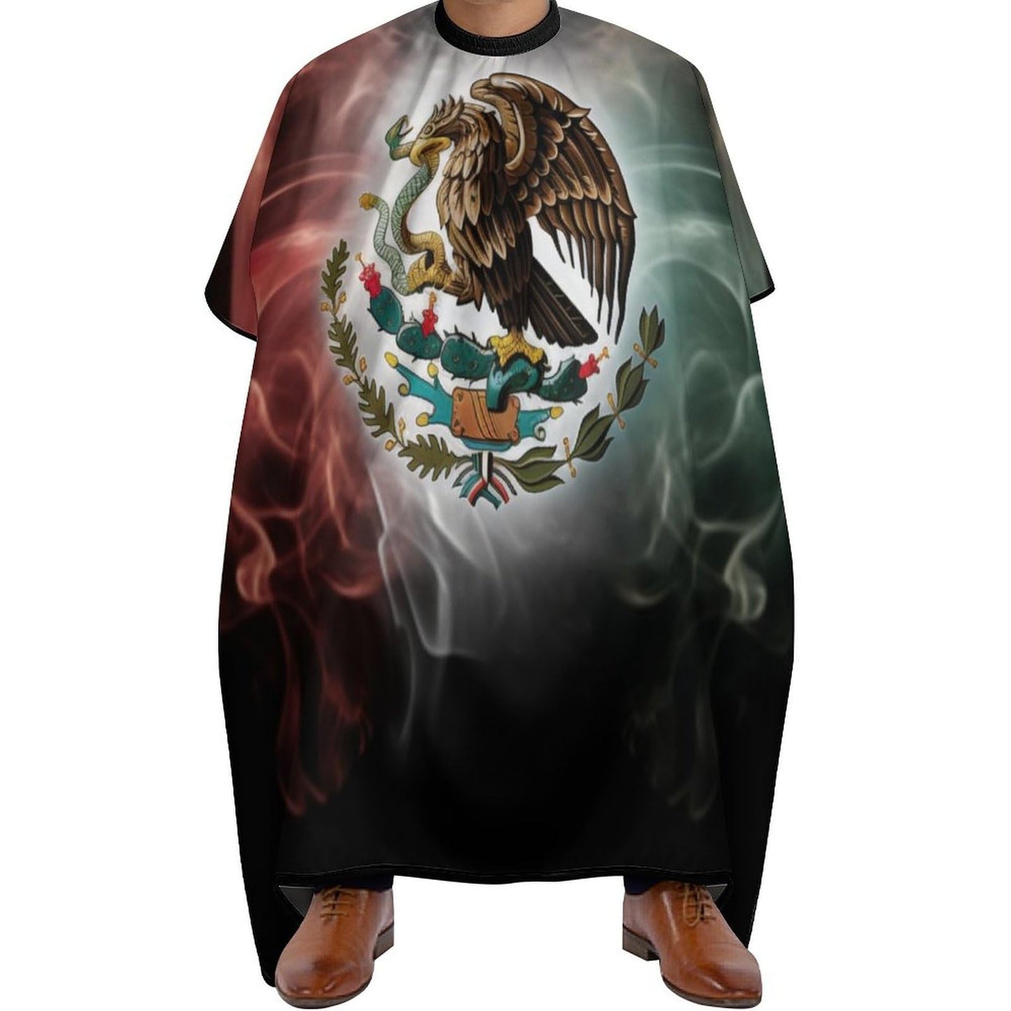 KUYT Mexican Flag Professional Barber Cape - Polyester Hair Cutting Salon Cape - Water Stain Resistant - Anti-Static - 56.766.9 Inch (1 Pack)
