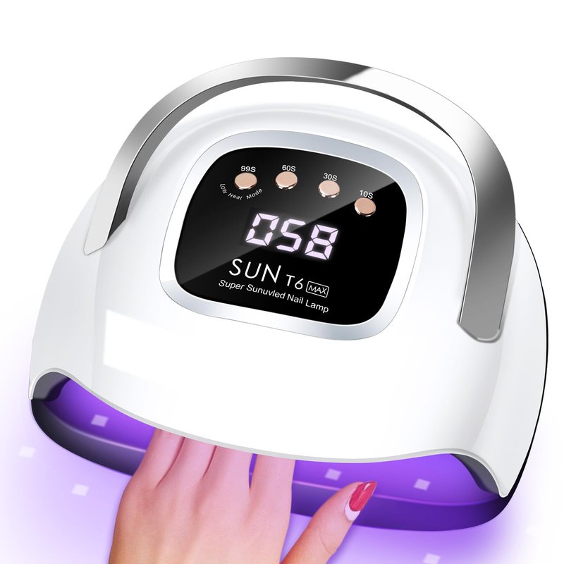LKE UV Nail Lamp, 72W LED Nail Lamp Nail Dryer Light for Nails with 3 Timer Setting & LCD Touch Display Screen for Home and Salon Use (C-White) (3)