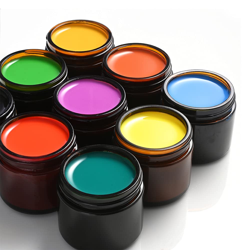 2 oz Glass Jars with Lids, 48 Pack Small Amber Glass Jars with Black Lids