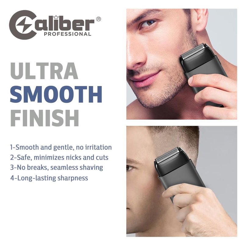 Caliber Pro MOAB Shaver Replacement Foil Assembly – Complete Triple Foil and Cutter Set, Compatible with MOAB Shaver, Black