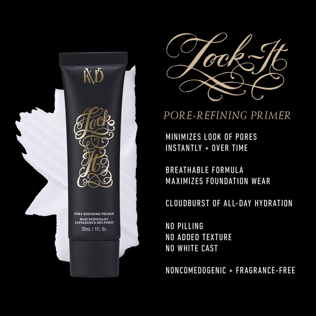 KVD Beauty Lock-It Vegan Pore-Refining Hydrating Primer with Rice Water