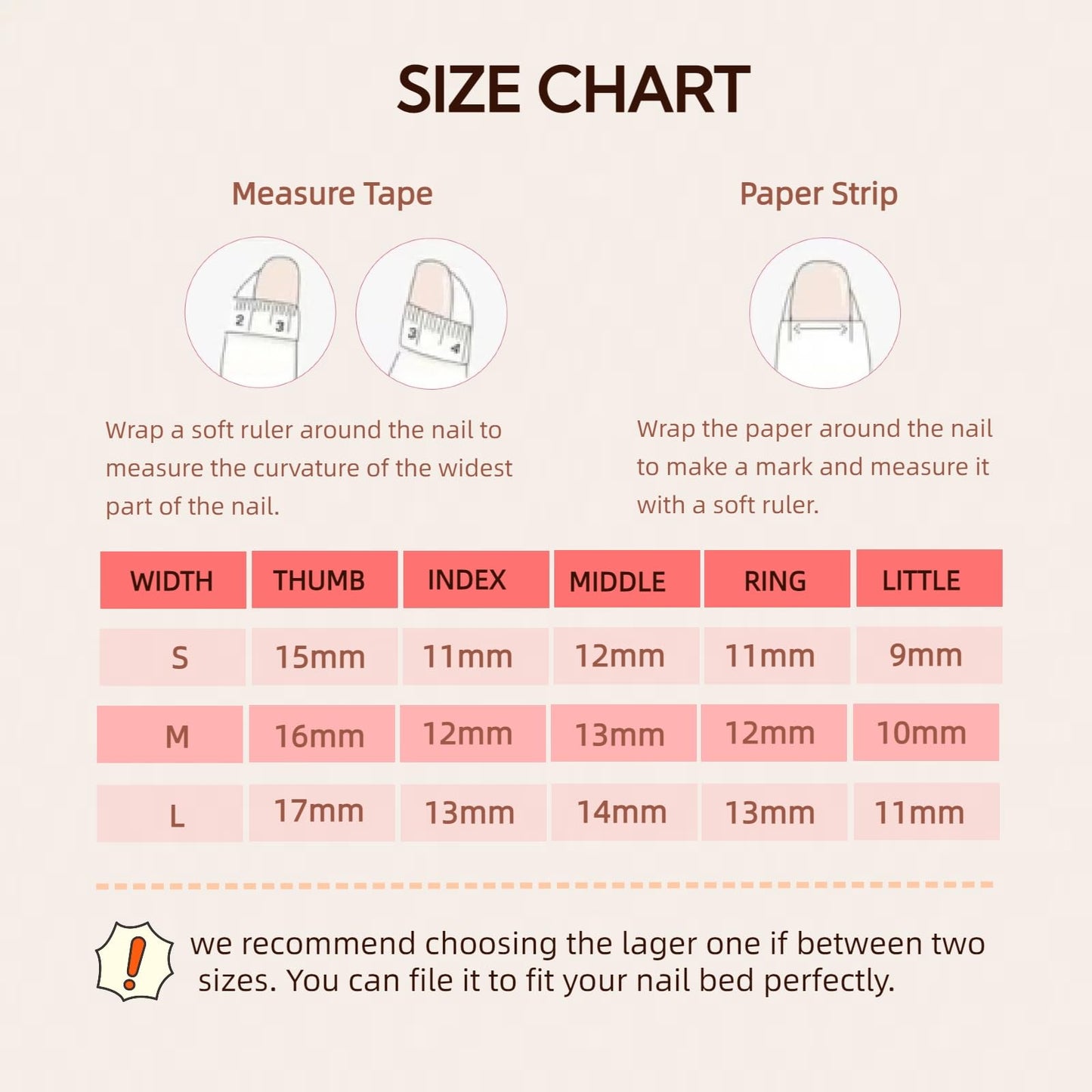 LARSOOY Nails Handmade Press On Nails Middle Square | Hand Painted Reusable False Nails with Unique Halloween Designs | 10 Pcs (Halloween Drawing, M)