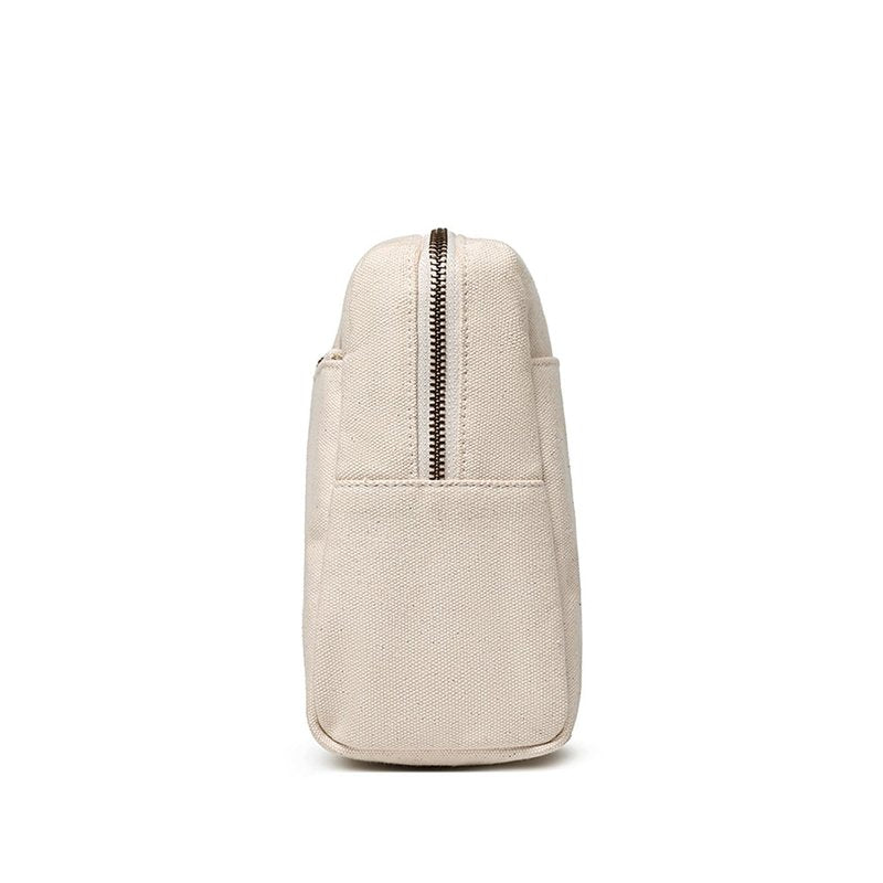 YONBEN Cosmetic Bag Makeup Bag Organizer with Multi-pocket Compartments Lightweight Travel Toiletry Bag for Women Interior and Exterior with Zippered Pockets (Beige)