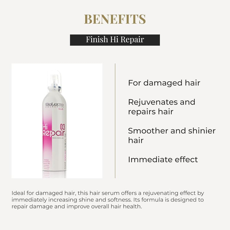 Salerm Texturizing Hair Serum - Repair Damaged Hair - 100ml | Softer, Shinier Finish