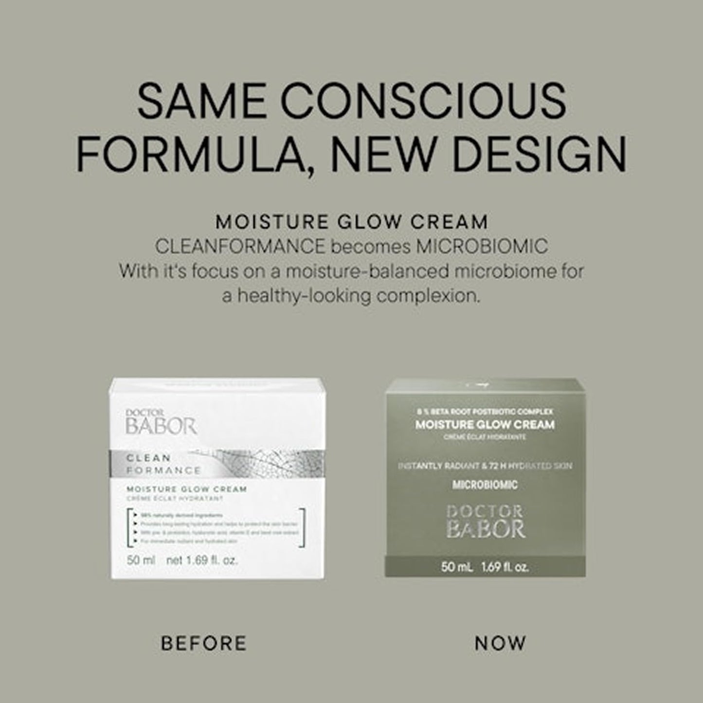 BABOR Microbiomic Moisture Glow Cream, Lightweight Daily Moisturizer with Light-Reflecting Pigments, Instant Glow and Hydration, Prebiotics & Probiotics Facial Cream, Radiant Even Complexion, 1.7 oz