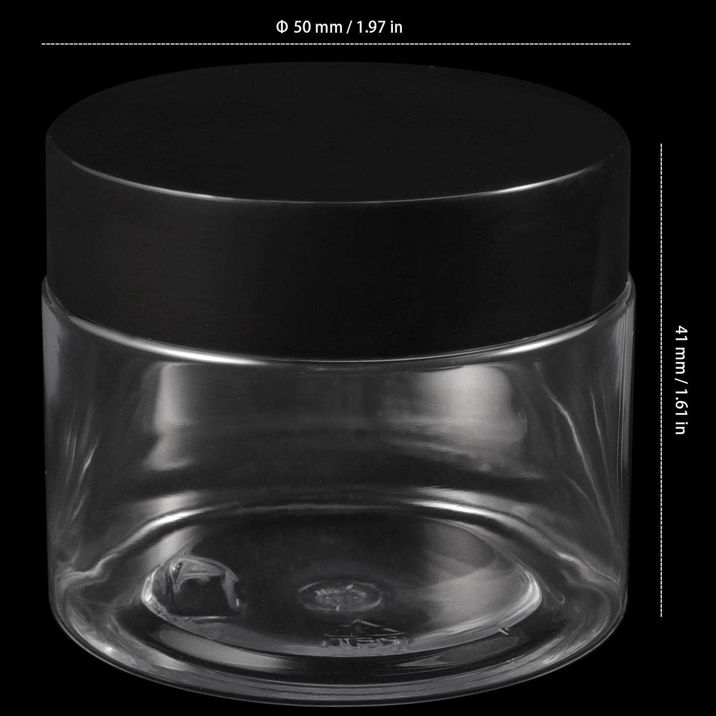 ZEONHAK 68 Pack 2 OZ Plastic Jars with Lids, Round Clear Slime Containers, Refillable Cosmetic Containers for Travel, Storage Lotion Cream Cosmetics Powders and Small Parts