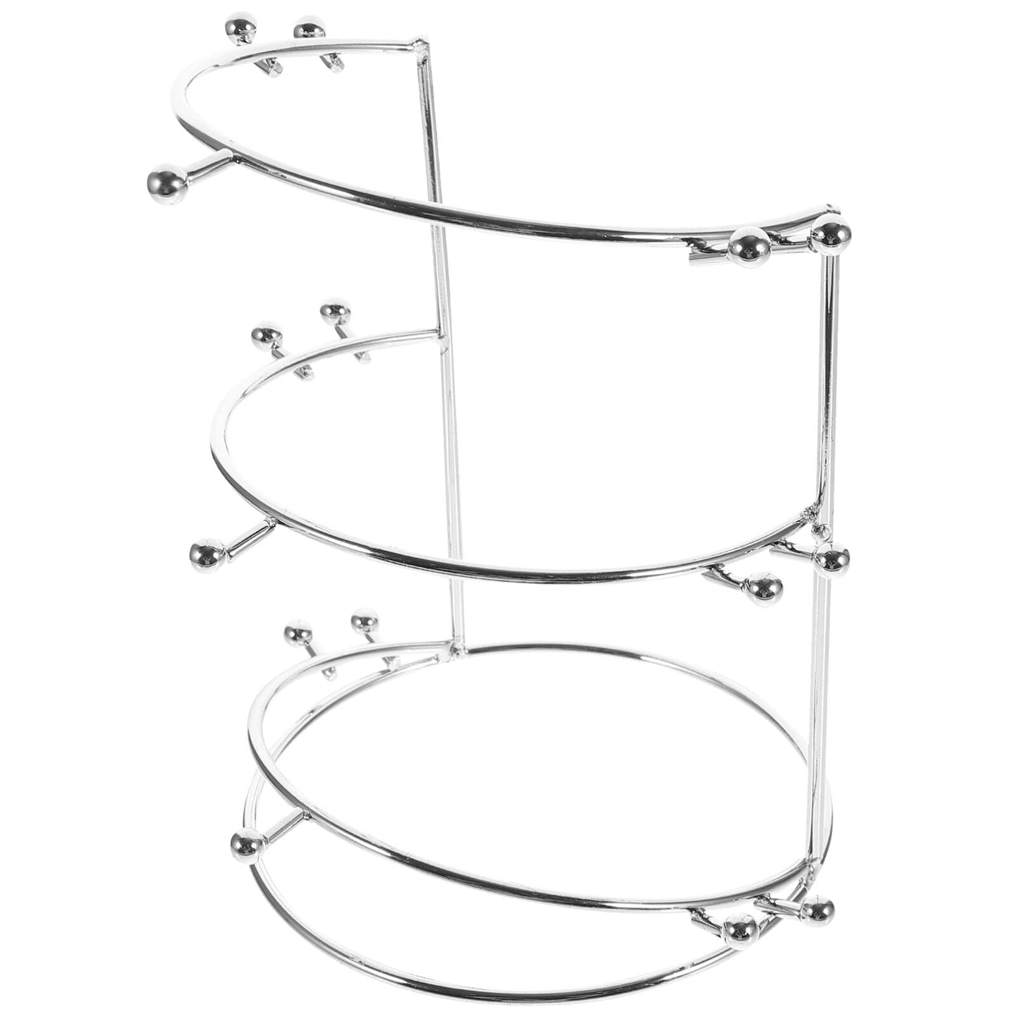 HOLIDYOYO Crown Display Stand Three-Tier Metal Tiara Holder Rack for Wedding Bridal Headbands Hair Accessories Organizer 7.55X5.51X5.51 Inches