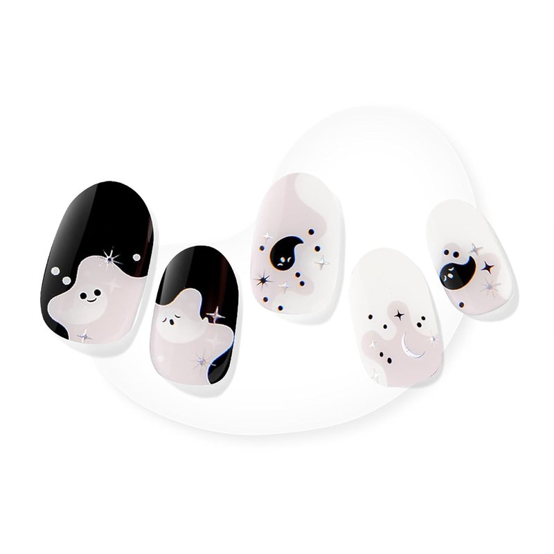 Dashing Diva Glaze Nail Strips - Boo-tastic Semicured Gel Nail Wraps | 34 Salon Quality Strips & Accessories