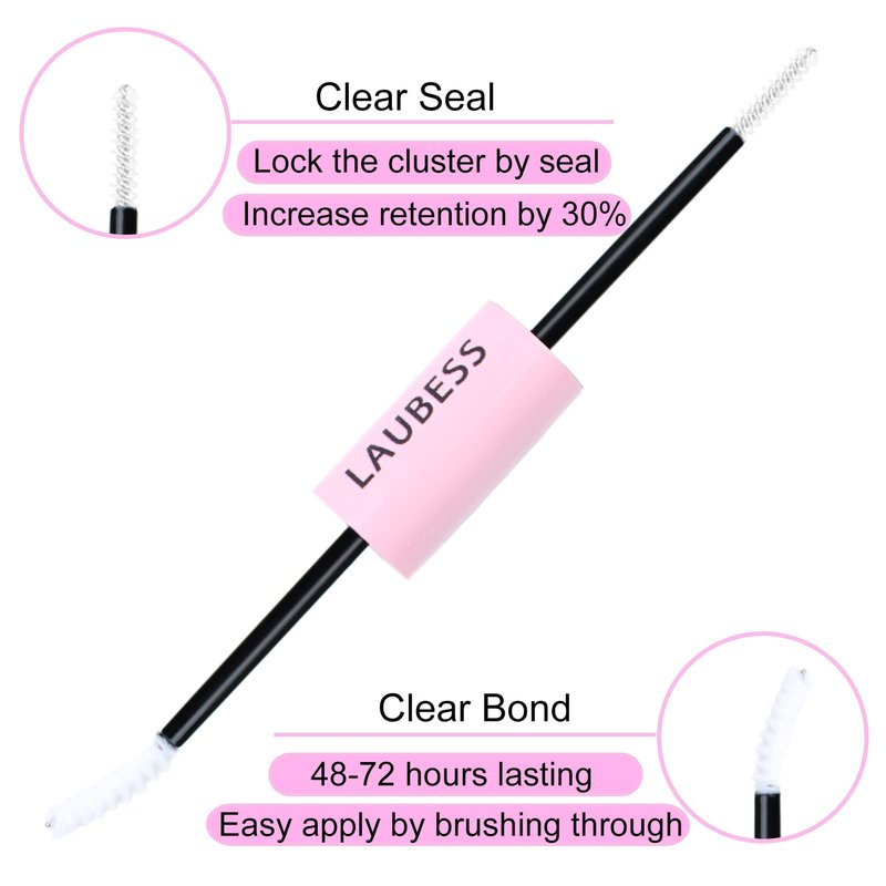 Lash Bond & Seal Clear Lash Glue - DIY Extensions (Waterproof, Long Lasting, Strong Hold 48-72 Hours)