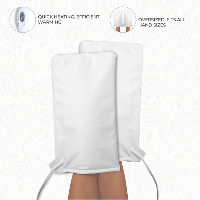 Premium Heated Mitts - Electric Thermal Moisturizing Hand Warmers for Spa Treatments | Dual Temperature Settings, 1 Pair