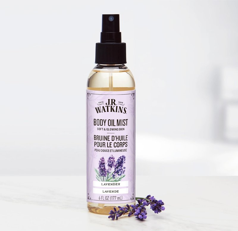 J.R. Watkins Naturally Hydrating Body Oil Mist, Lavender, 6 fl oz, 2 Pack