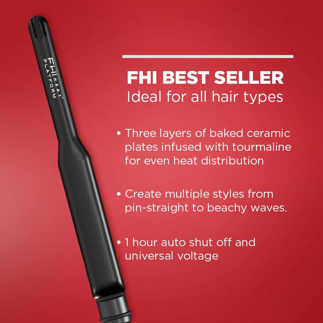 FHI HEAT Platform Pro Styling Tourmaline Hair Straightener for All Hair Types, 1/2 Inch