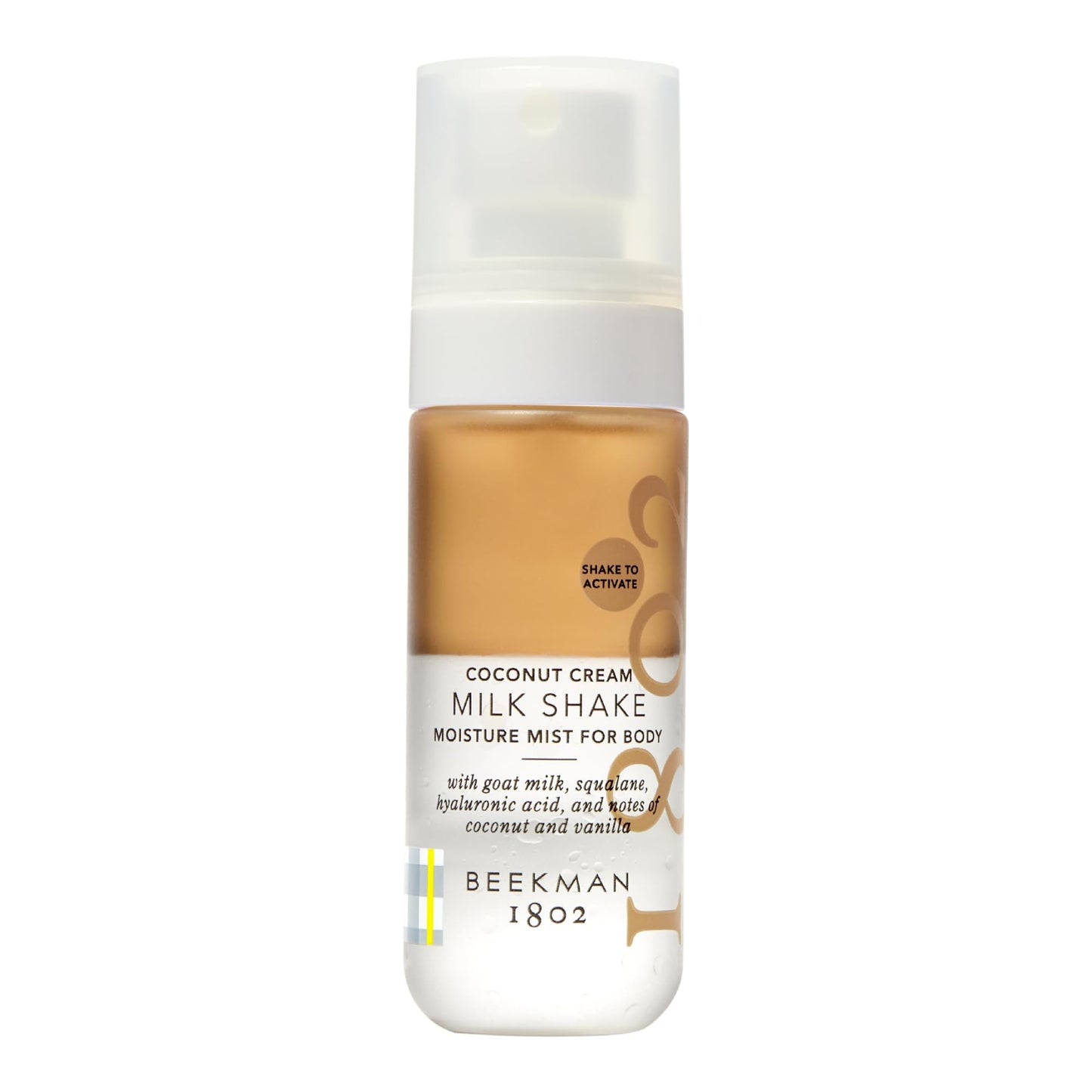 Beekman 1802 Milk Shake Hydrating Body Mist – Alcohol-Free Moisture with Goat Milk, Hyaluronic Acid & Squalane, Lightweight Skin Softening Spray for Sensitive Skin – Coconut Cream, 2 Fl Oz