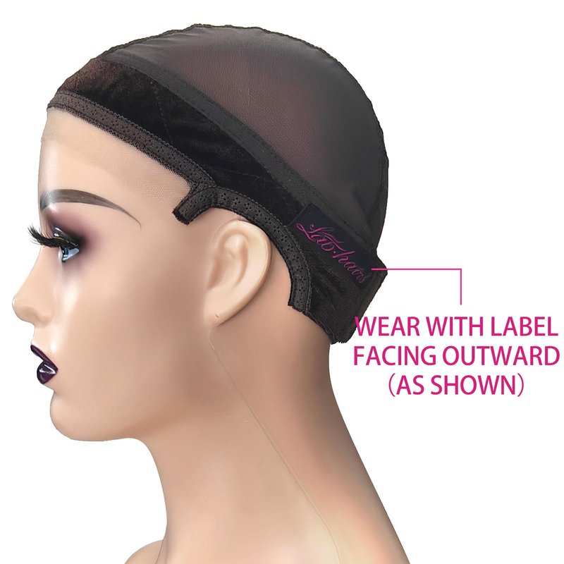 Labhairs Wig Grip Cap for Women - Non Slip, Adjustable Wig Caps Holds Glueless Wigs Securely in Place, Reusable Cap with Headband for Lace Front Wigs, One Size Fits All (Brown)