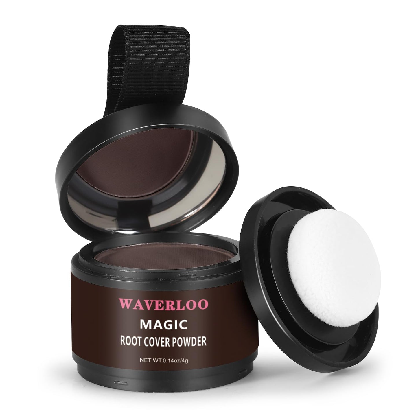 Waverloo Magic Root Cover Up Instantly Conceals High Forehead & Hair Loss - Sweat & Waterproof Root Touch Up Hair Powder for Women & Men (Dark Brown, 4g)
