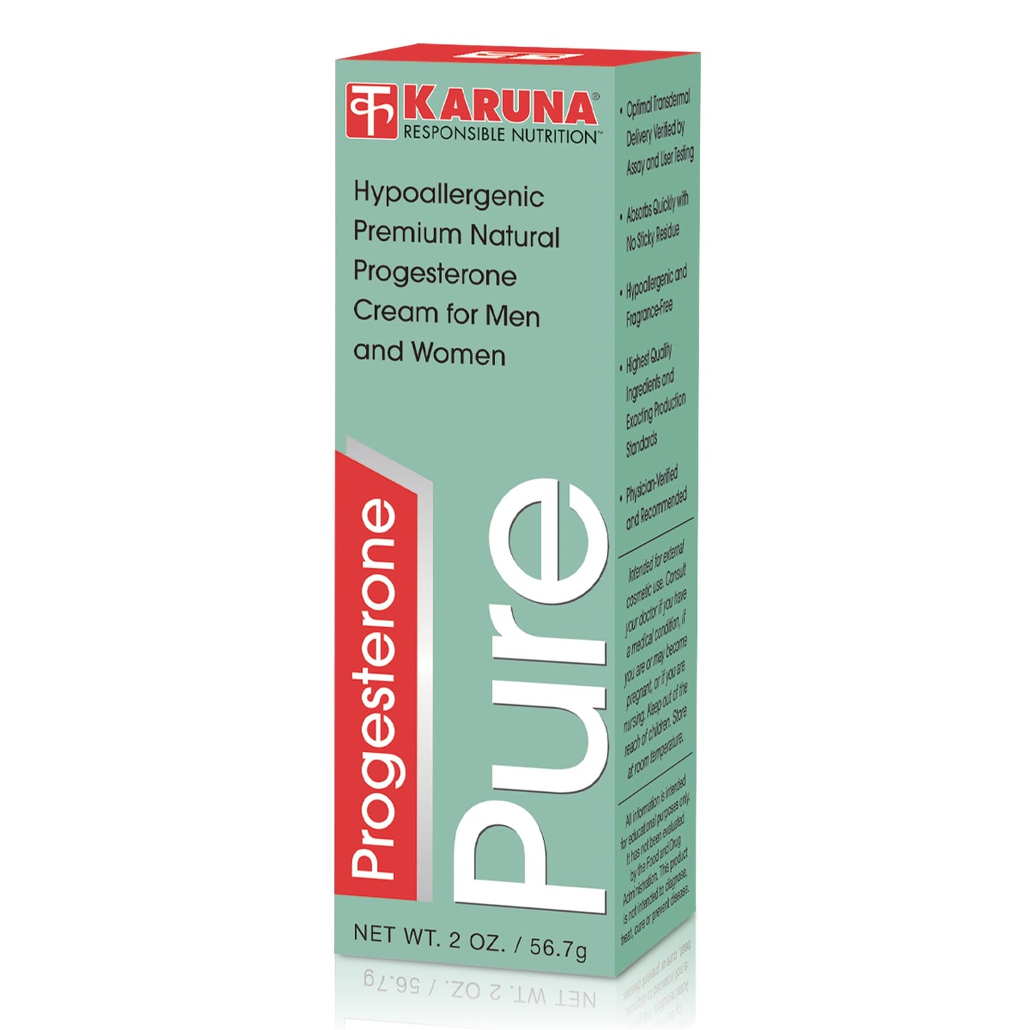 Karuna Progesterone Pure 2OZ | Hypoallergenic USP Progesterone from Wild Yam Root Extract, Organic Jojoba Oil and Aloe Leaf Extract Organic Shea Butter Vitamin E