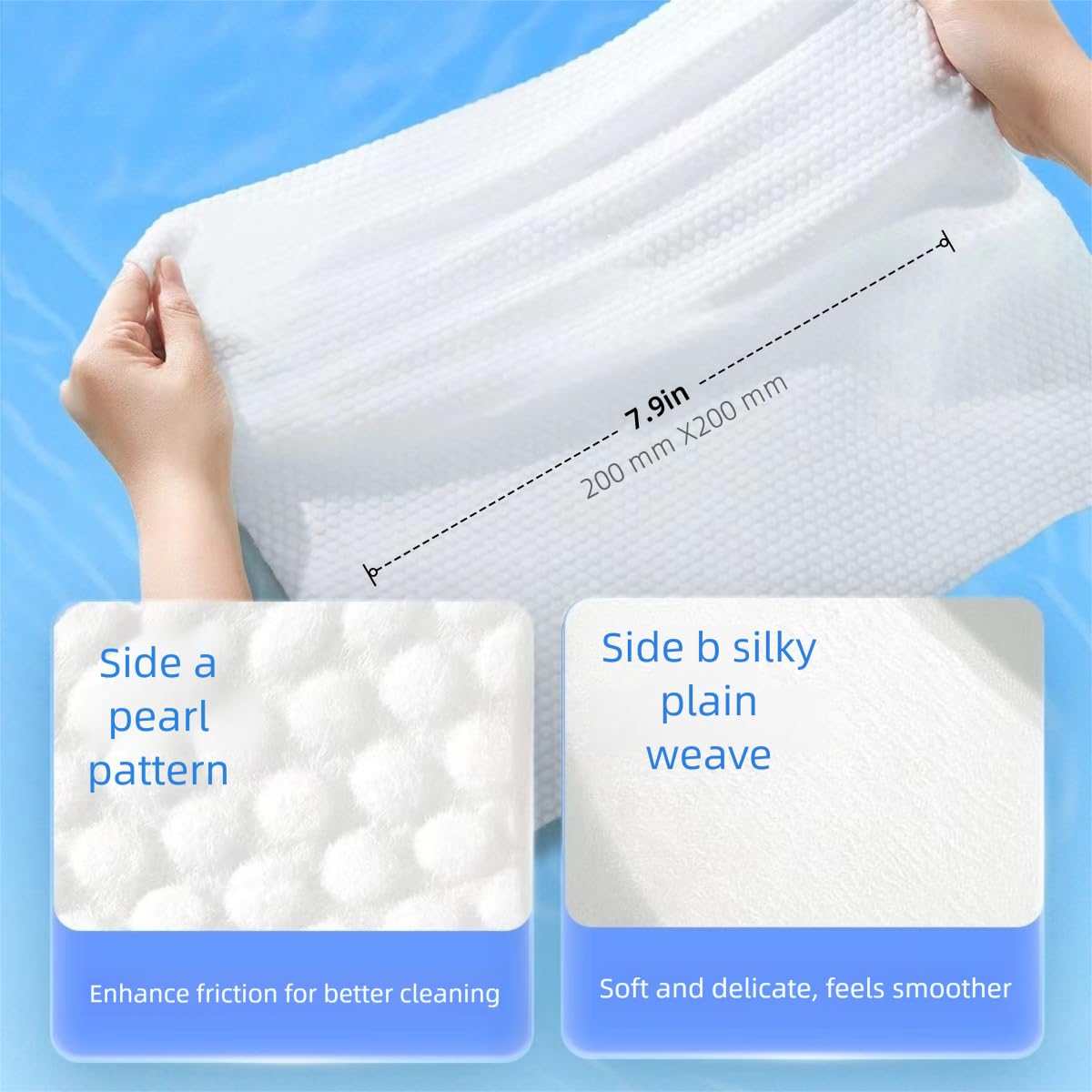 Thick & Soft Disposable Face Towels | 100% Cotton Facial Cloths for Sensitive Skin - 420 Count