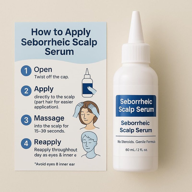 Seborrheic Scalp Serum - 8X Fast-Acting Treatment for Redness & Dermatitis | Soothing Ointment for Scalp, Face & Body - 1 Pack