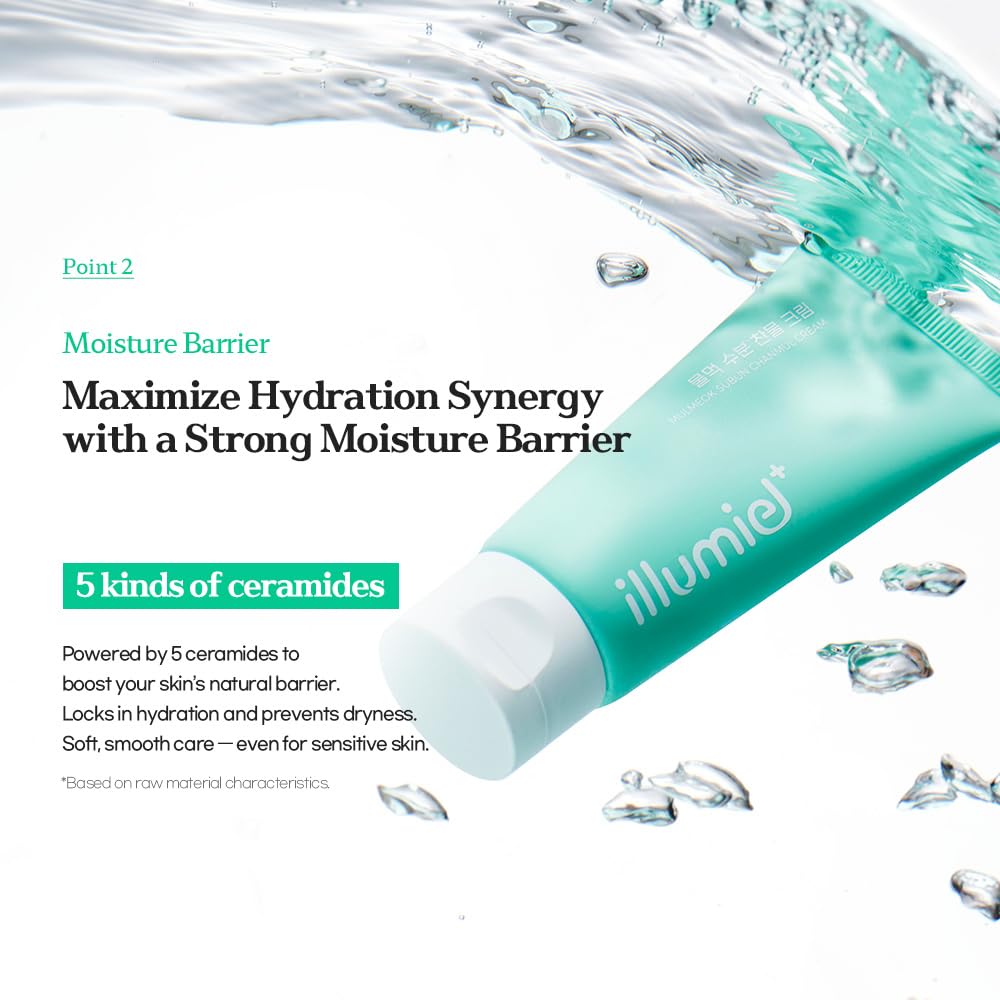 illumiel Aqua Hydrating Moisturizer for Long-lasting Skin Moisture Barrier with Xylitylglucoside & Kakadu Plum Extract Exosome [Vegan & Korean Skincare] - 1.69 fl. oz.