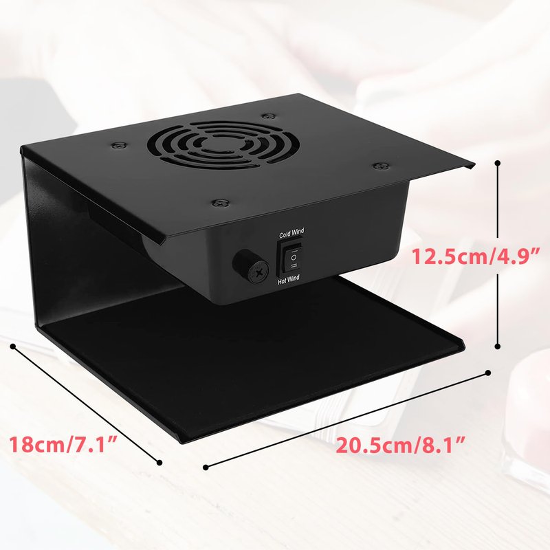 QUTUNI Nail Dryer for Regular Polish, 300W Nail Drying Fan with Hot and Cool Air, Professional Air Nail Dryer for Manicure Salon and Daily Home Use
