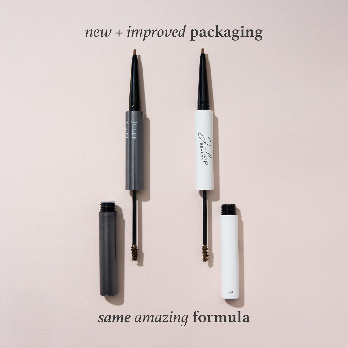 Julep Brow 101 Sculpting Pencil & Tinted Brow Gel Set - Dual-Ended Eyebrow Tool with Brush and Precision Tip - Long-Lasting, Waterproof Formula for Perfectly Defined and Tinted Brows -Medium Brown