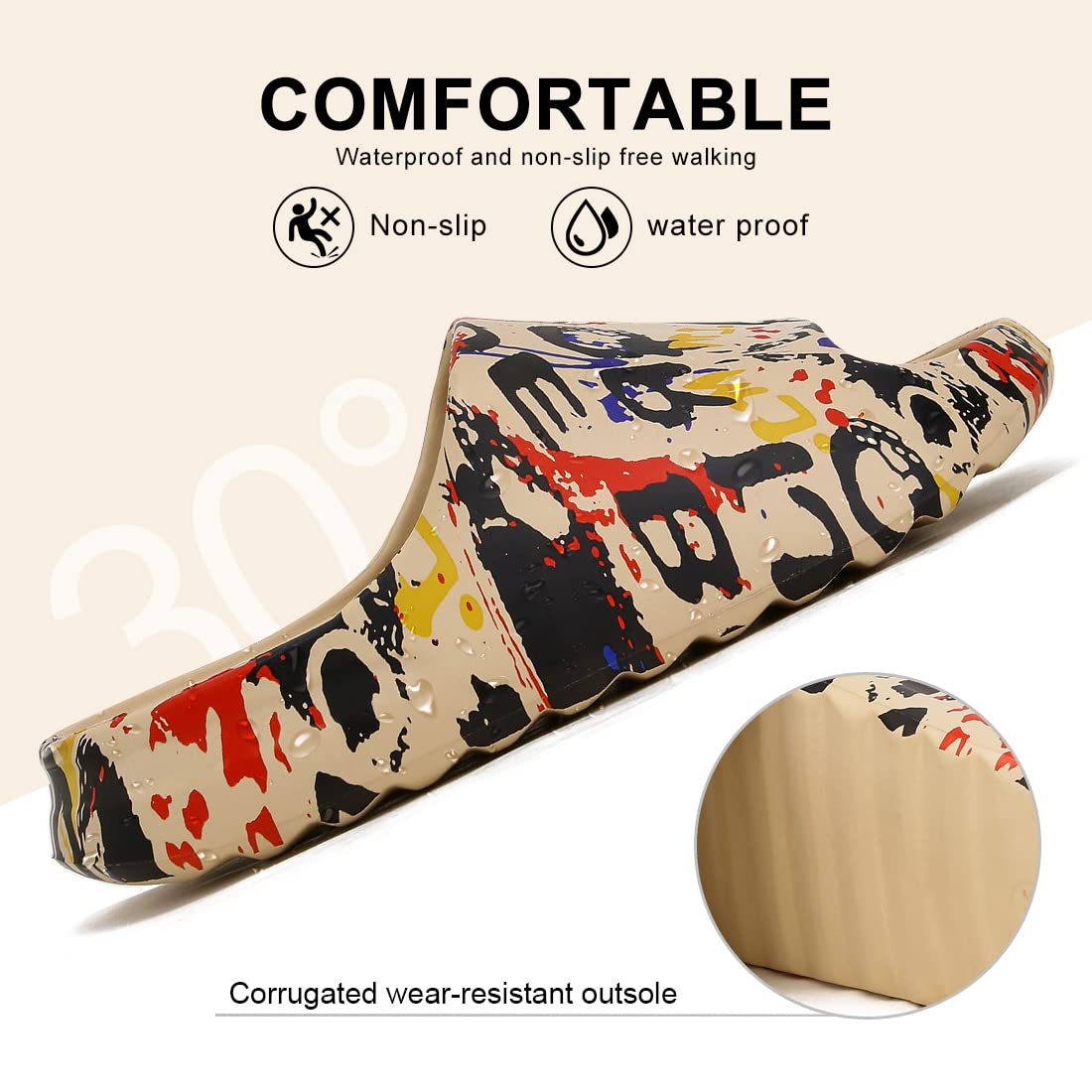 youermei Unisex Pillow Slippers Slides for Women and Men, EVA Comfort Super Soft Quick Drying Rubber Shower Cloud Slides, Lightweight Spa Massage Summer Sandals for Adult Couples Indoor and Outdoor